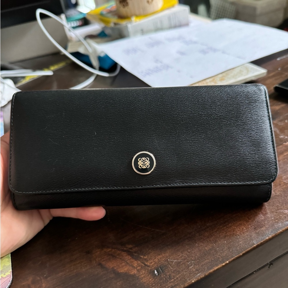 Loewe Anagram-Plaque Leather Wallet